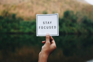 Motivational message to stay focused